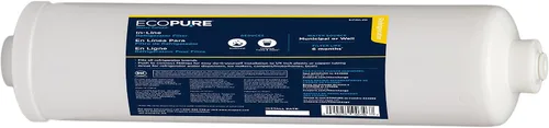 EcoPure EPINL20 - Filtro de agua y máquina de hielo para refrigerador en línea, universal, se adapta a todos los refrigeradores de las principales