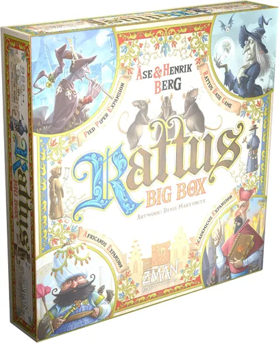 Juego de mesa Rattus (Big Box Edition) - Juego de estrategia de muerte negra con expansiones. Juego familiar para niños y adultos, a partir de 10