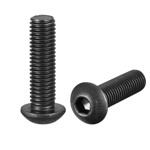 Miniatura 10 de uxcell Tornillos de cabeza de botón hexagonal M8x40mm Tornillos de acero de aleación 10pcs