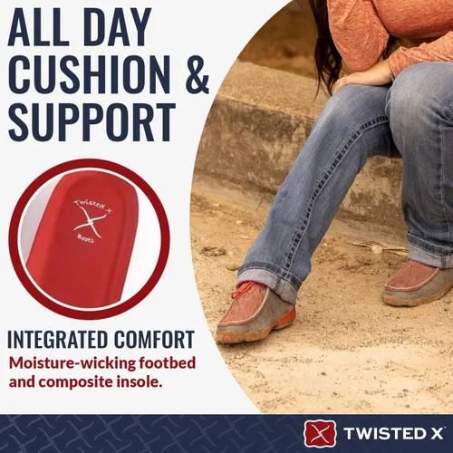 Miniatura 4 de Twisted X Mocasines para conducir, chukka de trabajo para mujer