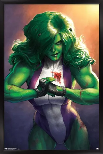 Miniatura 8 de Trends International Marvel Comics - She-Hulk - Totally Awesome Hulk - Póster de pared con portada #4, 14.725 x 22.375 pulgadas, versión enmarcada