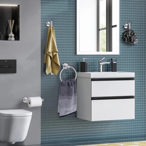 Miniatura 2 de Lairuier Juego de accesorios de baño, juego de 4 toalleros que incluye soporte para papel higiénico, anillo para toallas y 2 ganchos para toallas