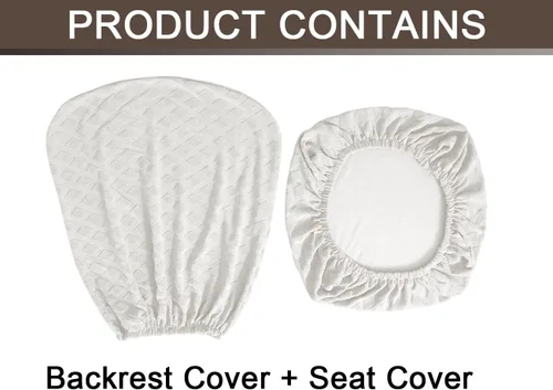 Miniatura 5 de Funda para silla de oficina, fundas universales giratorias para silla de computadora, protector elástico extraíble para silla de computadora