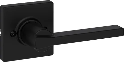 Miniatura 2 de Kwikset Casey - Manija de puerta de paso interior, palanca para puertas de armario y pasillo, manija reversible sin bloqueo, negro mate