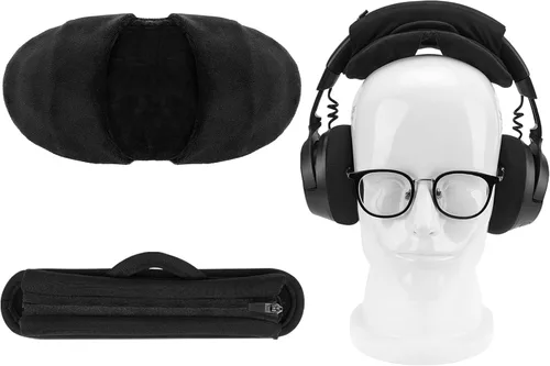 Geekria Juego de funda y almohadilla mediana con velcro (se adapta a diademas de 1.0-1.4 in), compatible con Bose QC 45, QC 35 II, Beats Studio Pro,