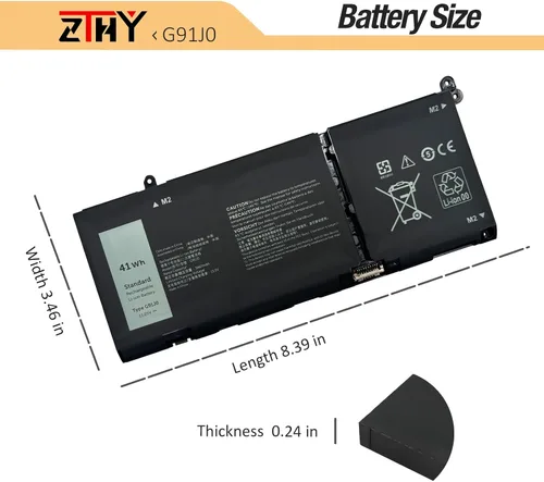 Miniatura 5 de Batería G91J0 de 41 Wh, reemplazo de 3 celdas para Dell Latitude 3320 3330 3420 3520 Inspiron 3510 3511 3515 3521 3525 3530 3535 5320 5310 5330 5411