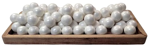 Miniatura 3 de White Pearl Gumballs - Bolsa a granel de 1 pulgada a 2 libras para eventos corporativos y bodas, deliciosas bolas de goma de mascar comestibles