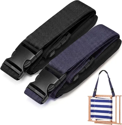 Miniatura 21 de Sanwuta Correa de transporte ajustable para silla de playa, correas para silla de camping, plegables, para playa, mochilero, bicicletas plegables