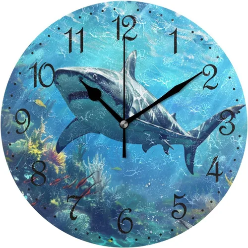 Miniatura 7 de ALAZA Reloj de pared de vaca de granja de 10 pulgadas, funciona con pilas, silencioso, sin tictac, decoración del hogar para cocina, sala de estar