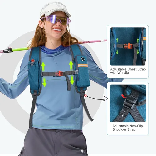 Miniatura 3 de FIORETTO Mochila de 10L para senderismo para mujeres y hombres, mini mochila plegable, ligera, mochila pequeña de día para camping, viaje, al aire