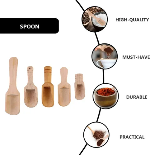Miniatura 8 de DOITOOL Juego de 10 cucharas de sal pequeñas de madera, cuchara de sal de madera, mini cucharada de té y condimentos para hojas de té, condimentos