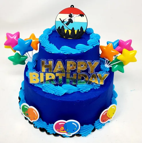 Miniatura 4 de Snowboading Snowboarder - Decoración para pastel de cumpleaños de 7 piezas