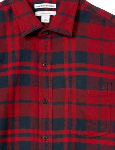 Miniatura 5 de Tienda Essentials - Camisa de franela para hombre manga larga de corte entallado