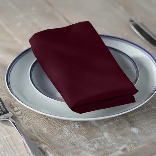 Miniatura 20 de LA Linen Paquete de 10 servilletas de popelina de poli, servilletas de tela suave, servilletas lavables y reutilizables, servilletas de mesa