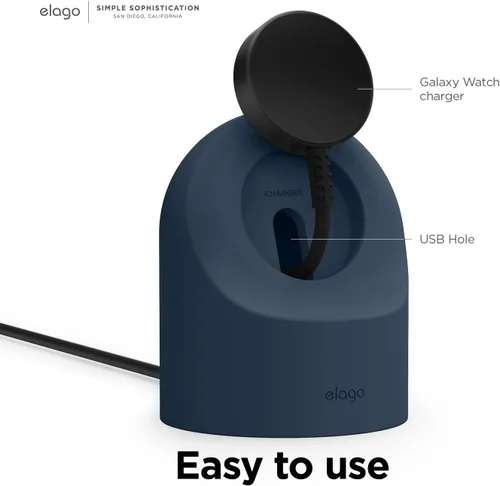 Miniatura 4 de elago GW2 Soporte de Carga Compatible con Samsung Galaxy Watch 8/8 Classic, 7/Ultra, 6/6 Classic, 5/5 Pro (40, 43, 44, 45, 47mm)