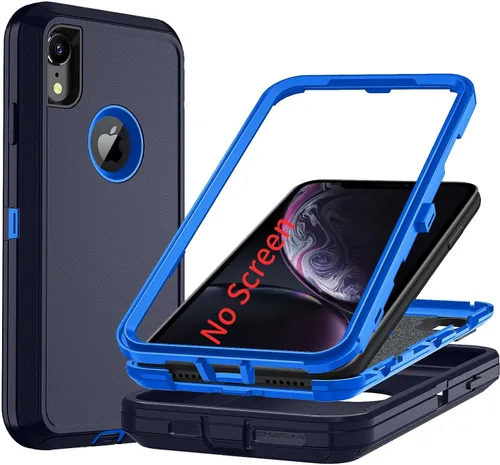 Miniatura 33 de Funda para iPhone X/i Phone Xs, 3 capas duradera funda de teléfono resistente protección para teléfono, a prueba de golpes a prueba de caídas a Negro