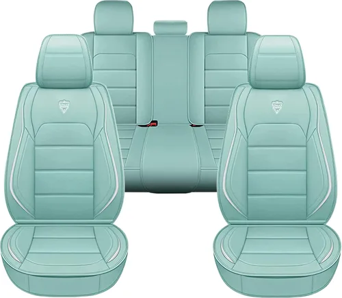 Miniatura 13 de Funda de asiento para 5 asientos, ajuste universal para la mayoría de vehículos, sedán, SUV, camioneta, compatible para bolsas de aire protectores