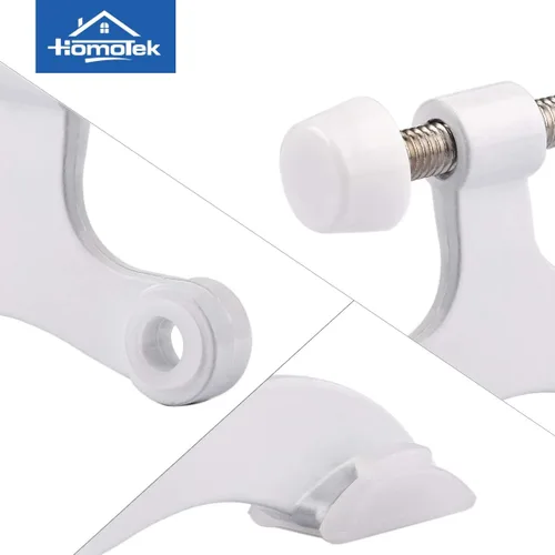 Miniatura 3 de HOMOTEK Paquete de 20 topes de puerta con pasador de bisagra, topes de bisagra para la parte superior de la puerta, tope de puerta ajustable de lujo