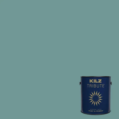 Miniatura 177 de KILZ TRIBUTE Pintura e imprimación, para interiores, semibrillante, Vintage Indigo, 1 galón Índigo Victoria