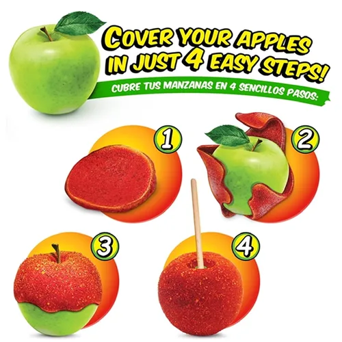 Miniatura 6 de Zumba Pica Forritos Cubre Manzanas (Chamoy) 5 piezas