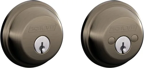 Miniatura 11 de Schlage - Cerrojo con llave de 1 lado, la más alta seguridad residencial, negro mate, B60 N 622