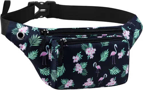 Miniatura 17 de Kamo Fanny Pack, Riñonera Mochila Impermeable Durable Poliéster Pequeño para el aire libre Ligero bolsa cruzada, bolso de día para Mujeres Hombres