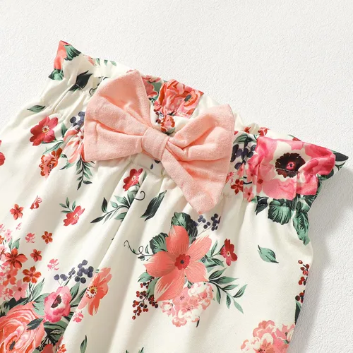 Miniatura 25 de Kucnuzki Conjunto de ropa para bebé niña pequeña, camisa de manga con volantes, pantalón floral, ropa de otoño e invierno para niña