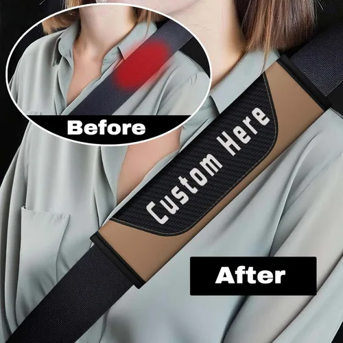 Miniatura 4 de Funda personalizada para almohadilla de cinturón de seguridad – Almohada suave para cinturón de seguridad para niños y adultos – Almohadilla