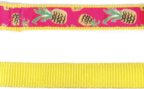 Miniatura 7 de azuza Collar de perro con pajarita, collar de perro suave y cómodo con lazo, patrones divertidos y color brillante para perros pequeños D#Fruta-Piña