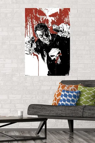 Miniatura 2 de Trends International Marvel Comics - Póster de pared de The Punisher - Pistols, 22.375 x 34 pulgadas, versión premium sin marco