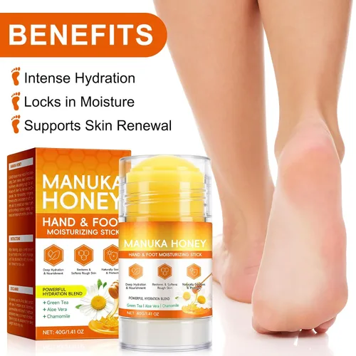Miniatura 2 de Manuka - Bálsamo para tratamiento de talón agrietado con miel, reparación de pies secos y agrietados para hidratación e hidratación intensa