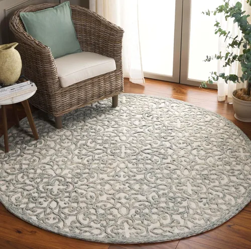 Miniatura 9 de SAFAVIEH Trace Collection - Alfombra decorativa de 2 x 3 pies, marrón y marfil, lana hecha a mano, ideal para zonas de alto tráfico en entrada, sala