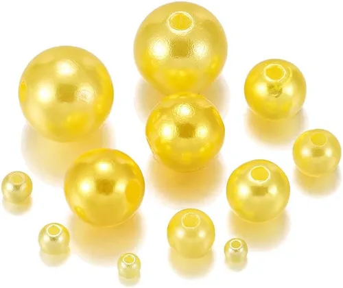 Miniatura 13 de 360 unids/bolsa 4 8 10 0.472 in tamaño mixto acrílico imitación perlas perlas con agujero cuentas de plástico para bricolaje fabricación de joyas
