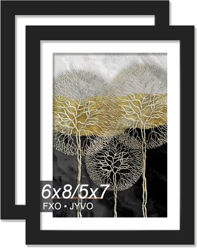 Miniatura 100 de Fxojyvo Marco de Fotos de 4x6, Muestra Foto de 3.5x5 con Paspartú o 4 x 6 Sin Paspartú, Liviano y de Alta Transparencia Marco de 4 por 6 para Pared