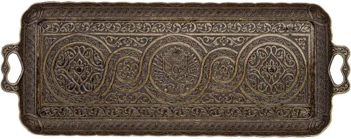 Miniatura 5 de Alisveristime Bandeja rectangular turca otomana para café y té (bandeja pequeña) (13 pulgadas x 5.5 pulgadas) (utentica)