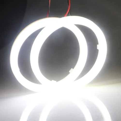 Miniatura 2 de EverBright - 1 par de luces LED de 2.362 pulgadas para auto, de algodón, con concha, 12V, 24V, 60mm, Blanco