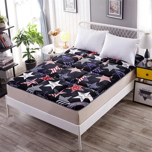 Miniatura 2 de Colchón de futón japonés tatami, colchón grueso de franela plegable para dormitorio de estudiantes, tatami, colchón individual y doble, almohada
