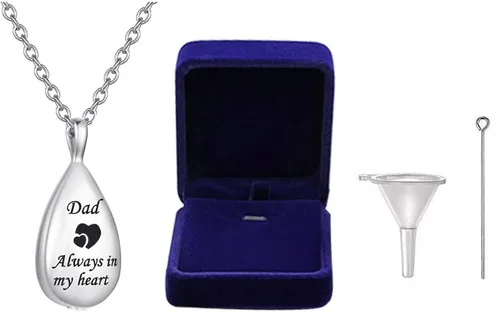 Miniatura 5 de GLDZ Collar de urna de cremación para cenizas, urna de cenizas, colgante conmemorativo con kit de relleno