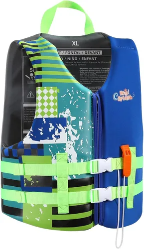 Miniatura 21 de HeySplash Chaleco de natación para niños pequeños, chaqueta de natación para niños de 30-50/50-80 libras, chaleco flotante para niños con correa
