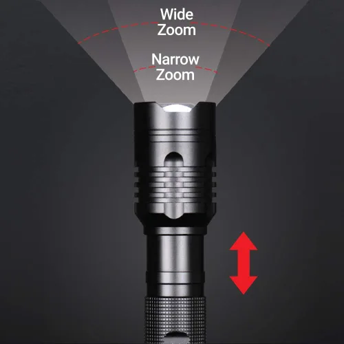 Miniatura 5 de Feit Electric Linterna LED Táctica - Aleación de Aluminio - Con Zoom y Engaste para Ataque o Defensa Requiere
