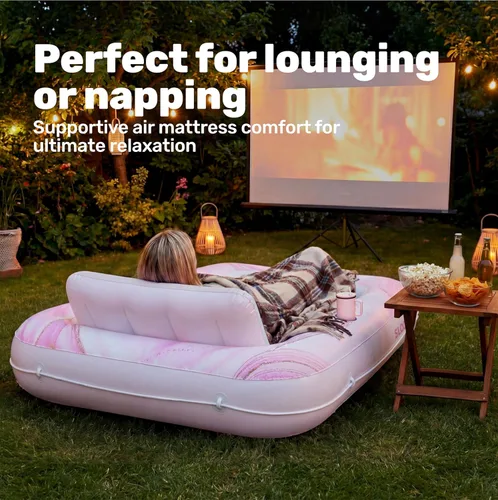 Miniatura 7 de SLOOSH Inflatable Tanning Pool Lounger Float, 70" x 46" Pool Floats Adult with Pillow, 4 in 1 Suntan Tub Raft Floatie,Sunbathing Bed Lounge for