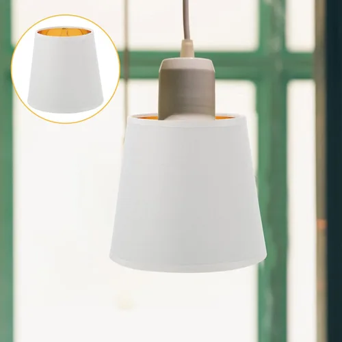 Miniatura 7 de Pantalla de lámpara con clip, pantalla de lámpara de mesa, mini decoración, pantalla de barril, pantalla rústica, marrón, escritorio, rejilla
