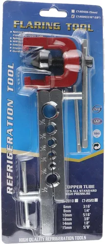 Miniatura 6 de Kit de herramientas de abocinación para línea de freno y herramienta de tubería de latón, tubo de tubería 6 troqueles de 3/16"-5/8", para reparación