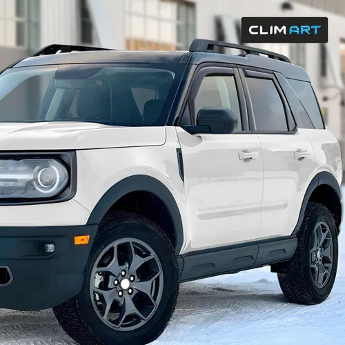 Miniatura 4 de CLIM ART - Deflectores de lluvia increíblemente duraderos en canal para Ford Bronco Sport 2021-2026, deflectores de ventana originales, viseras