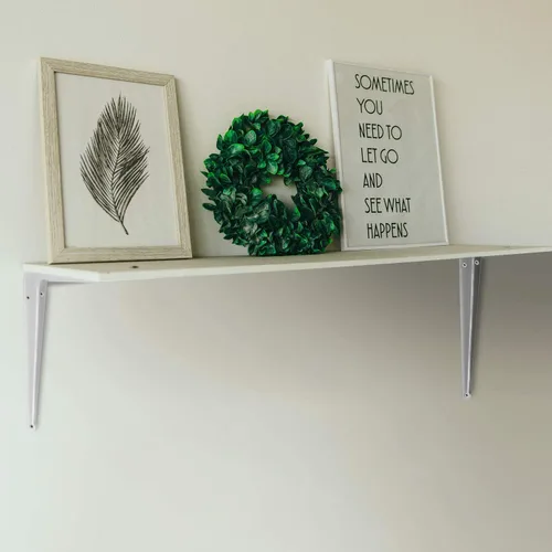 Miniatura 7 de KINJOEK Paquete de 24 soportes de estante de 3 x 4 pulgadas, soportes de metal resistente para montaje en pared, estantes angulares de esquina