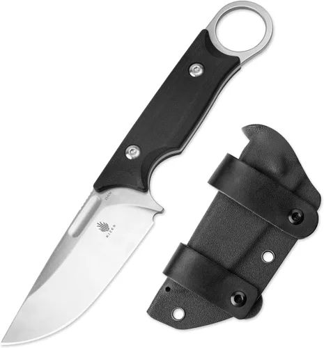 Miniatura 12 de Cuchillo de hoja fija Kizer Cabox de 3.35 pulgadas de acero D2, cuchillo de caza con mango de micarta y funda, navaja de bolsillo 1048A1