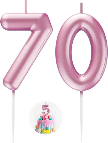 Miniatura 7 de Velas número 2 arcoíris con número 3D de feliz cumpleaños para decoración de fiesta de pastel de cumpleaños, suministros de celebración
