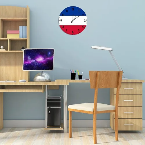 Miniatura 192 de Cheyan Reloj de pared con bandera de Canadá de 12 pulgadas, silencioso, sin tictac, de PVC, funciona con pilas, reloj redondo decorativo, regalo