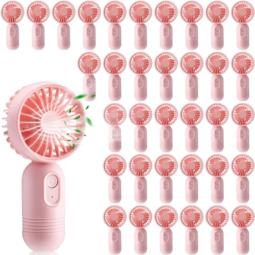 Miniatura 45 de Rossesay Miniventilador portátil a granel, lindo ventilador de mano ligero, pequeño ventilador personal de mano y pestañas de 3 velocidades