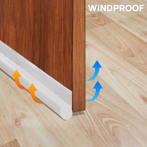 Miniatura 2 de Paquete de 3 topes para puerta – Bloqueador de corrientes de aire ajustable debajo de la puerta de 37 pulgadas para reducir el aire frío